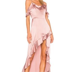 Revolve Amanda Uprichard Foley Samba Silk Gown - Blush Pink / Mauve in size S